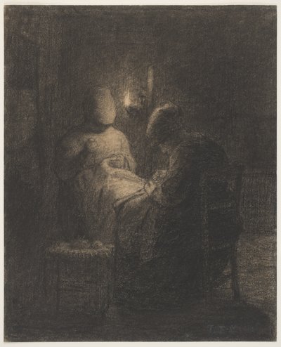 The Vigil (Women Sewing) by Jean Francois Millet